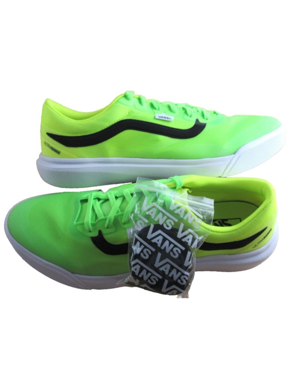 Vans Men's UltraRange 2.0 RW Gradient Neon Green Black Striped Shoes Size 11.5 - Picture 7 of 7
